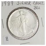 1989 SILVER EAGLE  GEM