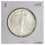 1988 SILVER EAGLE  GEM