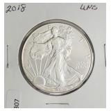 2018 SILVER EAGLE  GEM