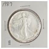 1987 SILVER EAGLE  GEM