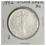 1992 SILVER EAGLE  GEM
