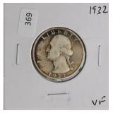 1932 WASHINBGTON QUARTER  VF