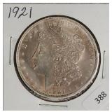1921 MORGAN DOLLAR  AU
