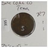 SUN COAL 25 CENTS CARYVILLE TN  VF VERY RARE