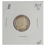1892 O BARBER DIME  XF