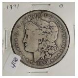1891 O MORGAN DOLLAR  VG