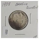 1908 BARBER QUARTER  G