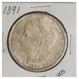 1891 MORGAN DOLLAR  XF