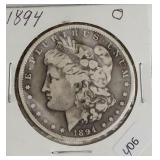 1894 O MORGAN DOLLAR  VF