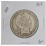 1911 BARBER HALF DOLLAR G