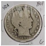 1901 BARBER HALF DOLLAR  G