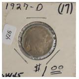 1927 D BUFFALO NICKEL