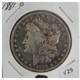 1881 O MORGAN DOLLAR  VG