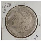1878 S MORGAN DOLLAR  VG
