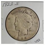 1922 S PEACE DOLLAR