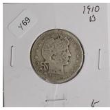 1910 D BARBER QUARTER  G