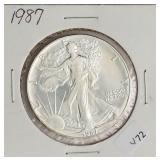 1987 SILVER EAGLE  GEM