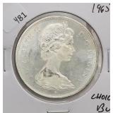 1965 CANADA SILVER DOLLAR CHOICE BU