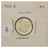 1952 S ROOSEVELT DIME  GEM BU