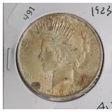 1923 PEACE DOLLAR  AU