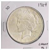 1924 PEACE DOLLAR  CHOICE BU