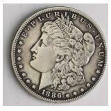 1886 O MORGAN DOLLAR  VF