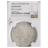 1881 SILVER 8 REALS NGC AU