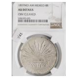 1897 SILVER 8 REALS NGC AU