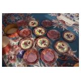 12 DESSERT PLATES - "AMARYLLIS" PATTERN
