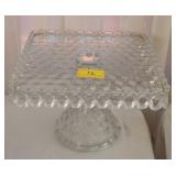 10" AMERICAN FOSTORIA SQUARE CAKE STAND