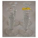 2 PAIR AMERICAN FOSTORIA 6 1/4" CANDLESTICKS