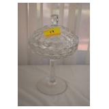 9" AMERICAN FOSTORIA COVERED COMPOTE