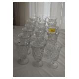 18 AMERICAN FOSTORIA GLASSES: 9 ICE TEA AND 9 WATE