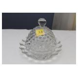 AMERICAN FOSTORIA ROUND BUTTER DISH