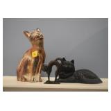 3 CAT FIGURINES