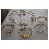 5 PC. DELLA ROBIA BERRY BOWL SET - CHERRY