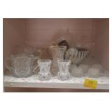 GROUPING: CRYSTAL KITCHEN GLASSWARE: BOWLS, EGG TR