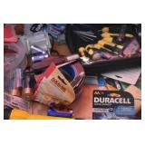 CONTENTS OF JUNK DRAWER: TAPE, HAND TOOLS, ETC.