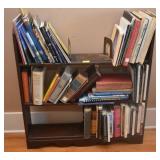 VINTAGE BOOKCASE WITH HARDBACK BOOKS