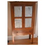 REPRODUCTION 4 TIN PIE SAFE - DOUBLE DOOR, 1 DRAWE