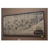 PRINT OF AN 1870 MAP OF THE STATE OF TENNESSSEE