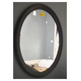 ANTIQUE OVAL, WOOD FRAMED MIRROR