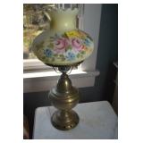 GRASS ELECTRIC LAMP WITH HAND PAINTED GLASS SHADE