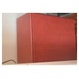 CONTENTS OF BATHROOM CLOSET: DIRT DEVIL HAND VAC,