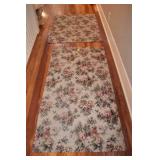 2 THROW RUGS: 33" X 62" AND 36" X 45"