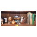 GROUPING: ANIMAL FIGURINES, BOOKS, ETC.