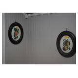 PAIR ANTIQUE OVAL FRAMED FRUIT PRINTS