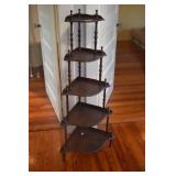 MAHOGANY CORNER WHAT-NOT STAND