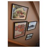 4 FRAMED ART WORKS: "CAMPBELL