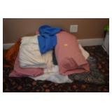 GROUPING: LAP BLANKET, LINEN